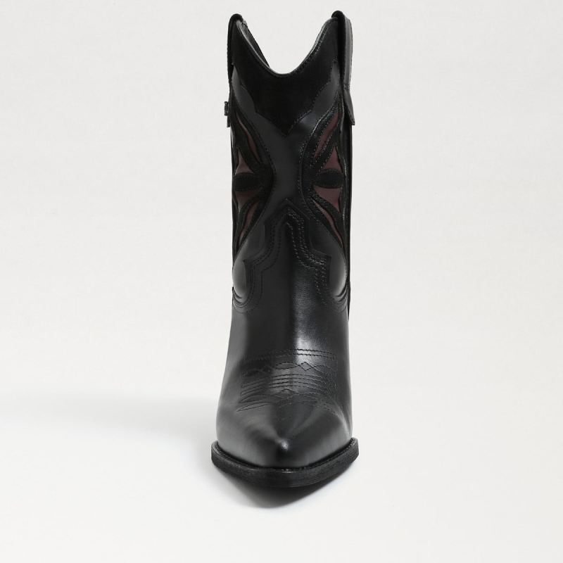 Sam Edelman Wynne Western Boot-Black Leather