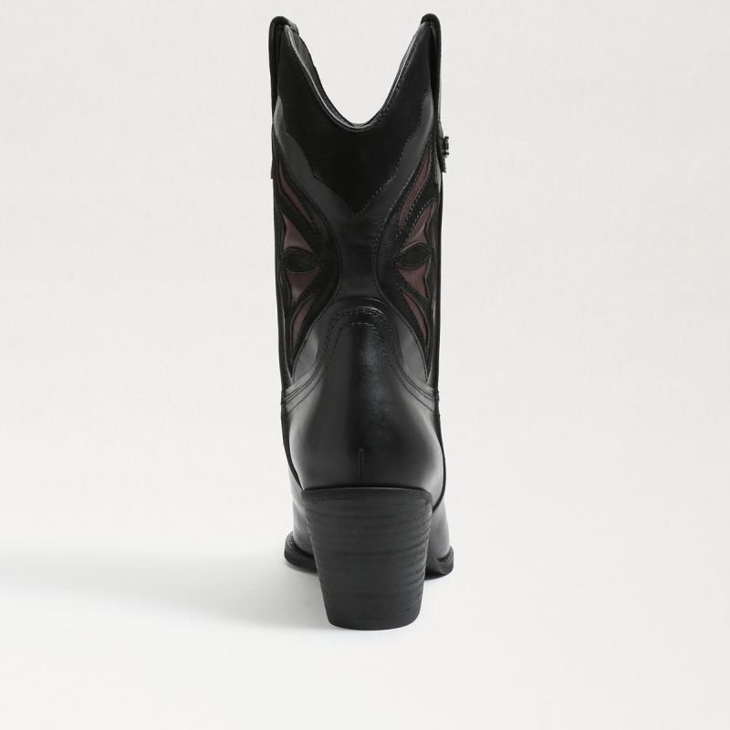 Sam Edelman Wynne Western Boot-Black Leather