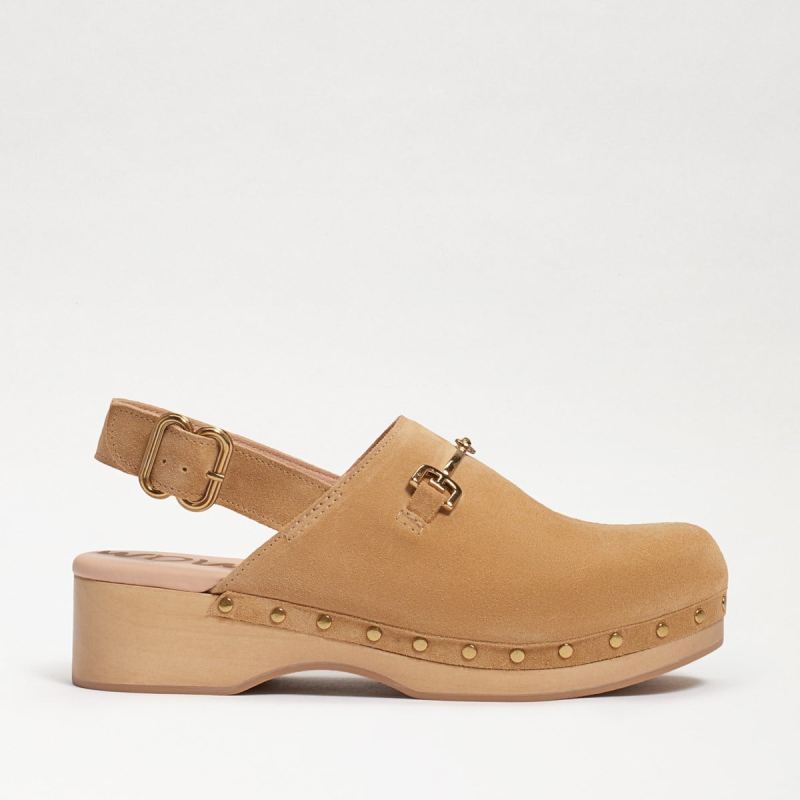 Sam Edelman Hilda Bit Sling Back Clog-Sesame Suede