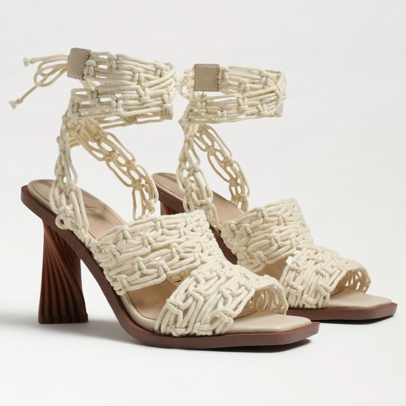 Sam Edelman Harleigh Ankle Wrap Heel-Natural