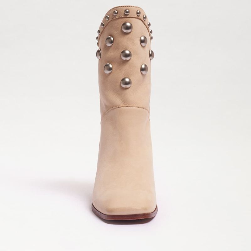 Sam Edelman Brie Studded Western Boot-Eggshell Leather