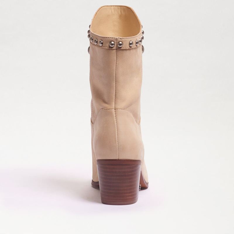Sam Edelman Brie Studded Western Boot-Eggshell Leather