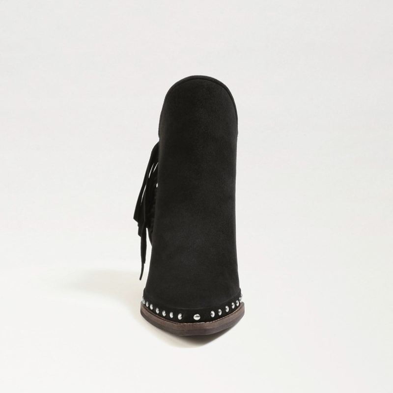 Sam Edelman Willie Western Bootie-Black Suede