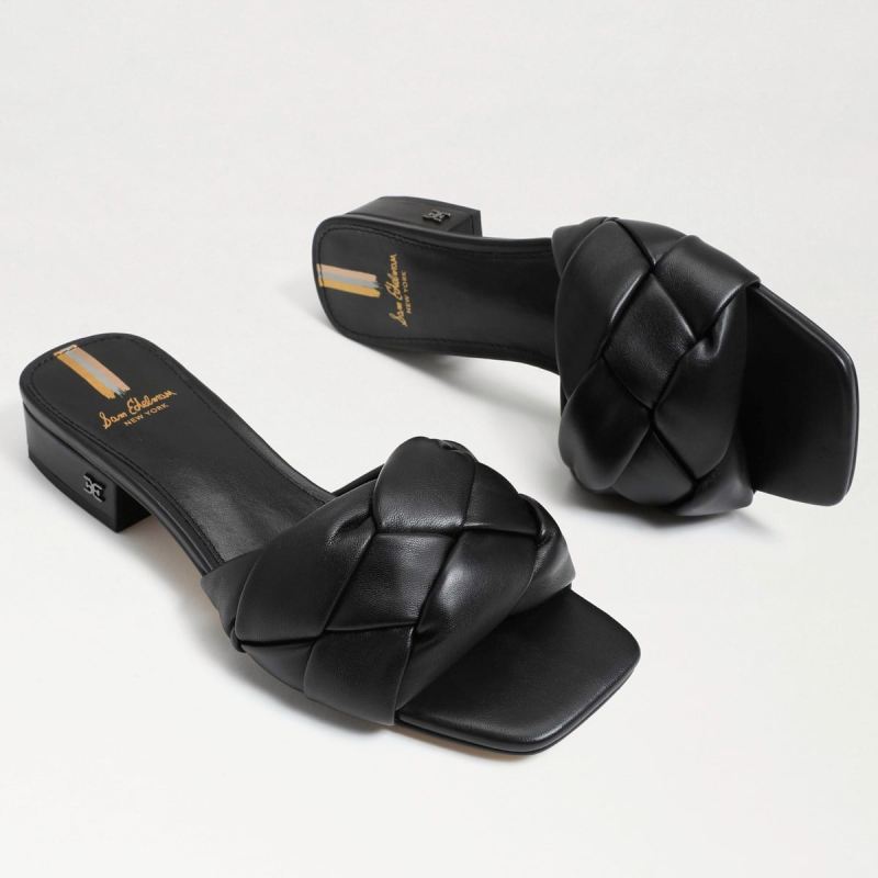 Sam Edelman Dawson Slide Sandal-Black Leather