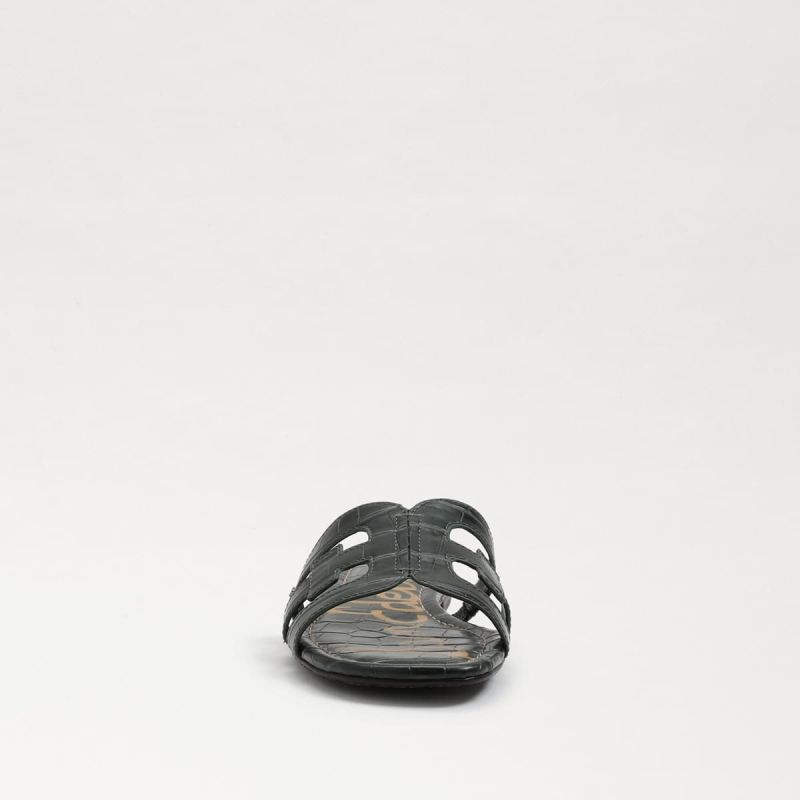 Sam Edelman Bay Slide Sandal-Forest Green Croc