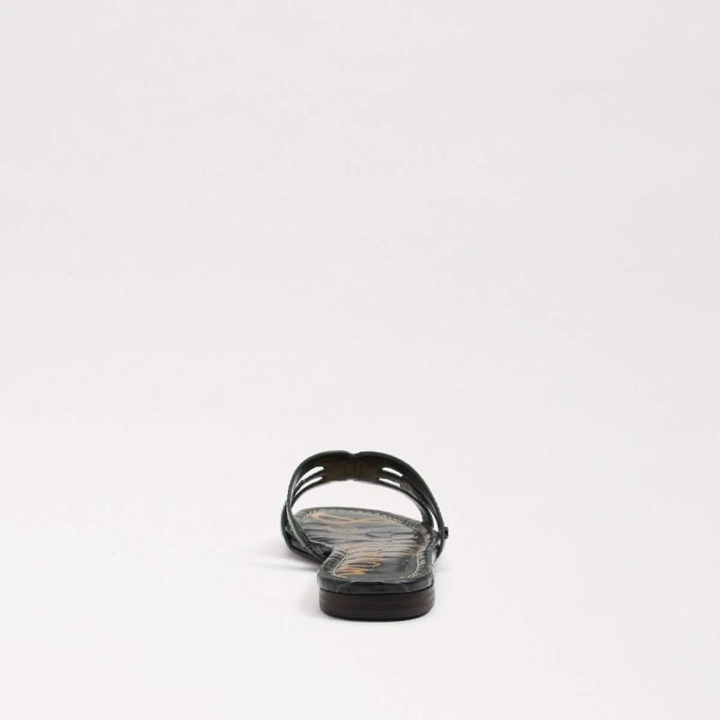 Sam Edelman Bay Slide Sandal-Forest Green Croc