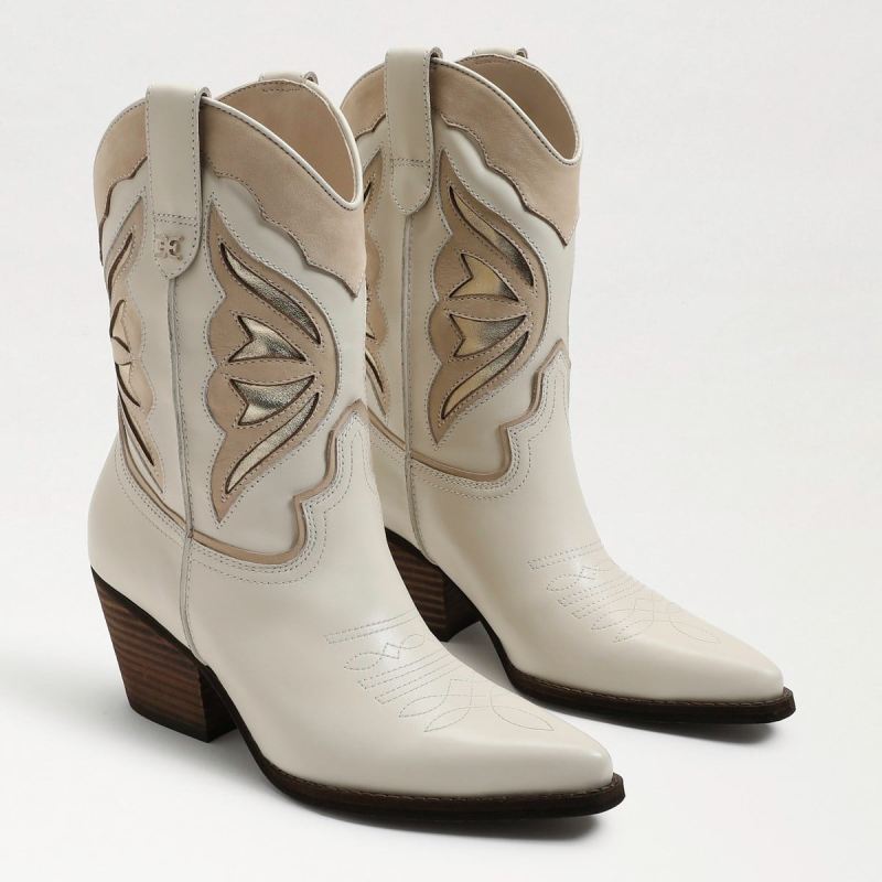 Sam Edelman Wynne Western Boot-Modern Ivory Leather