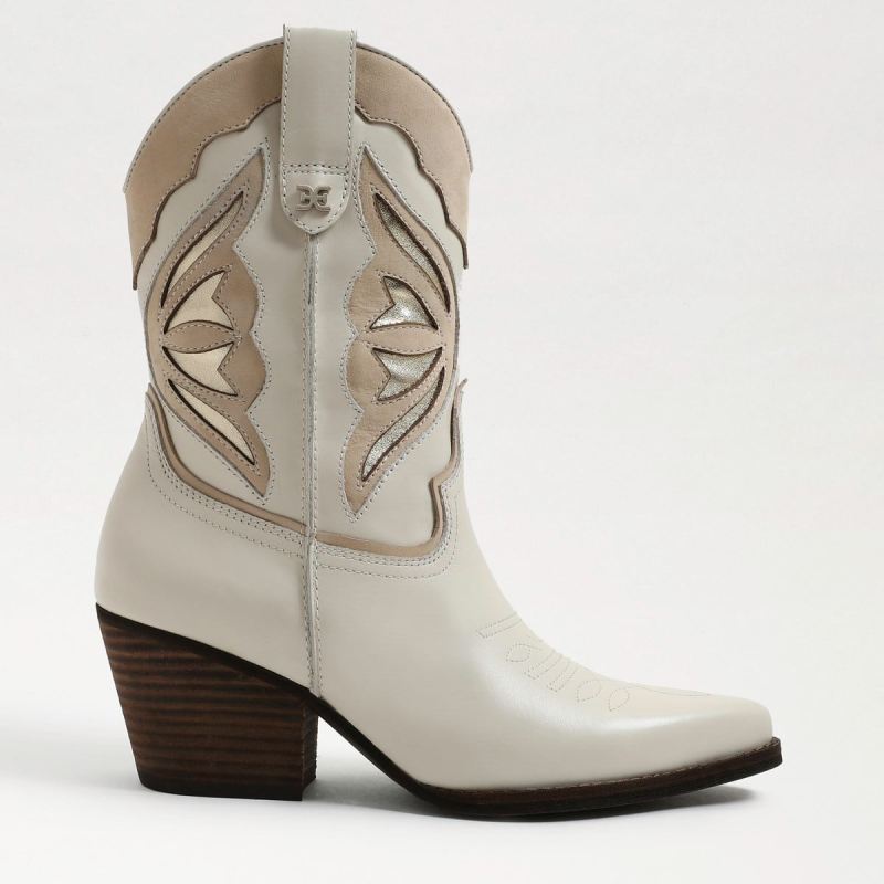 Sam Edelman Wynne Western Boot-Modern Ivory Leather