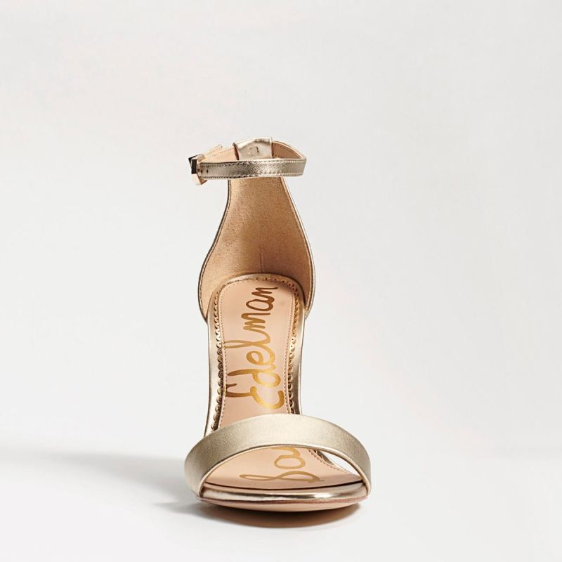 Sam Edelman Yaro Block Heel Sandal-Light Gold Leather