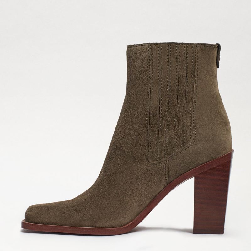 Sam Edelman Emalia Ankle Bootie-Alpine Green Suede