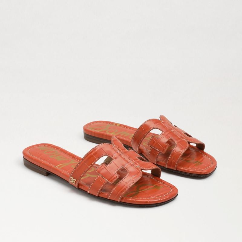 Sam Edelman Bay Slide Sandal-Sunset Orange Croc - Click Image to Close