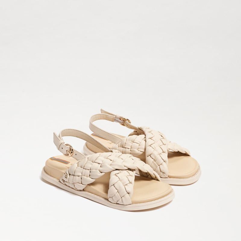 Sam Edelman Vita Kids Braided Sandal-Modern Ivory Leather - Click Image to Close