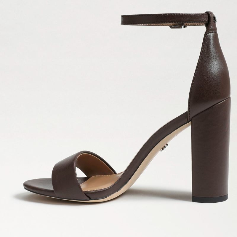 Sam Edelman Yaro Block Heel Sandal-Dark Chocolate Leather