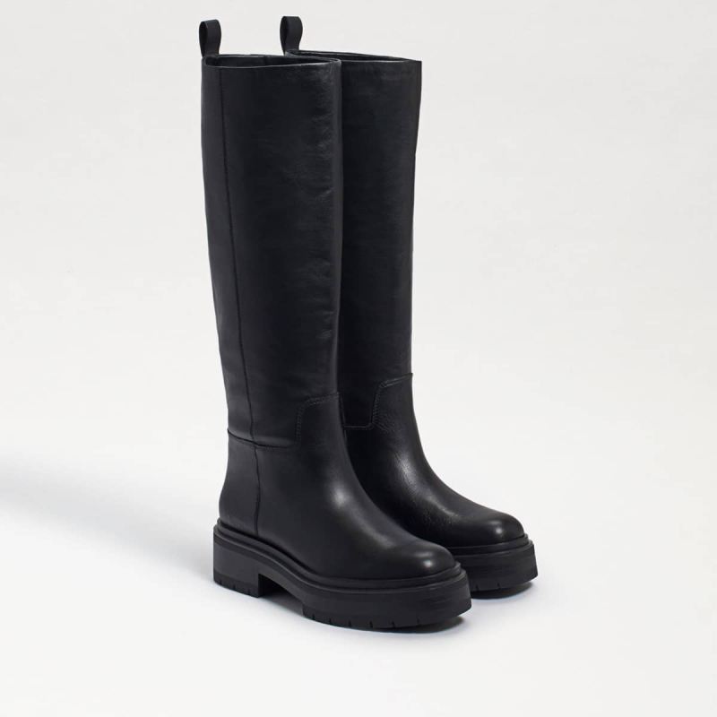 Sam Edelman Larina Tall Boot-Black Leather - Click Image to Close