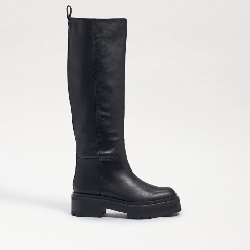 Sam Edelman Larina Tall Boot-Black Leather