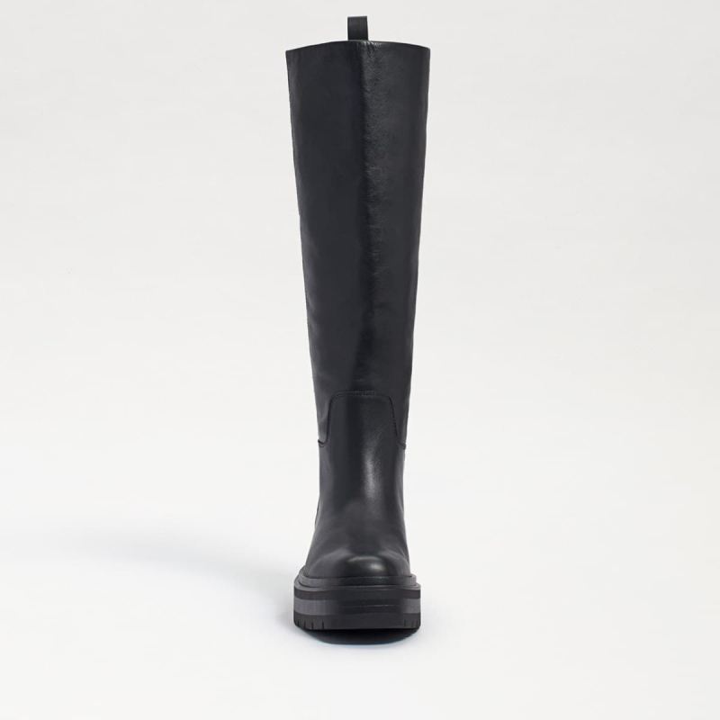 Sam Edelman Larina Tall Boot-Black Leather