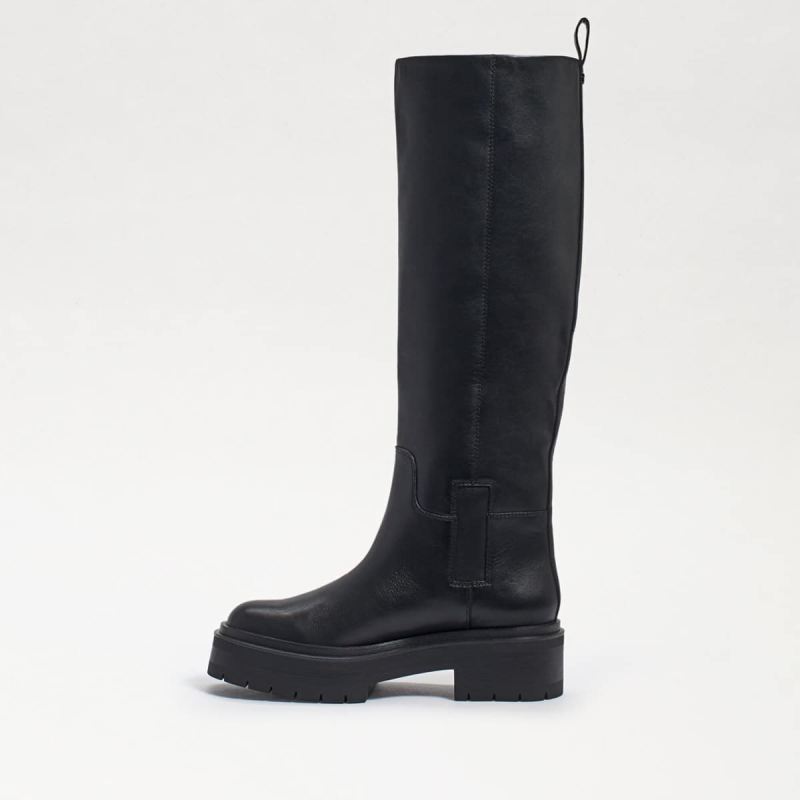 Sam Edelman Larina Tall Boot-Black Leather