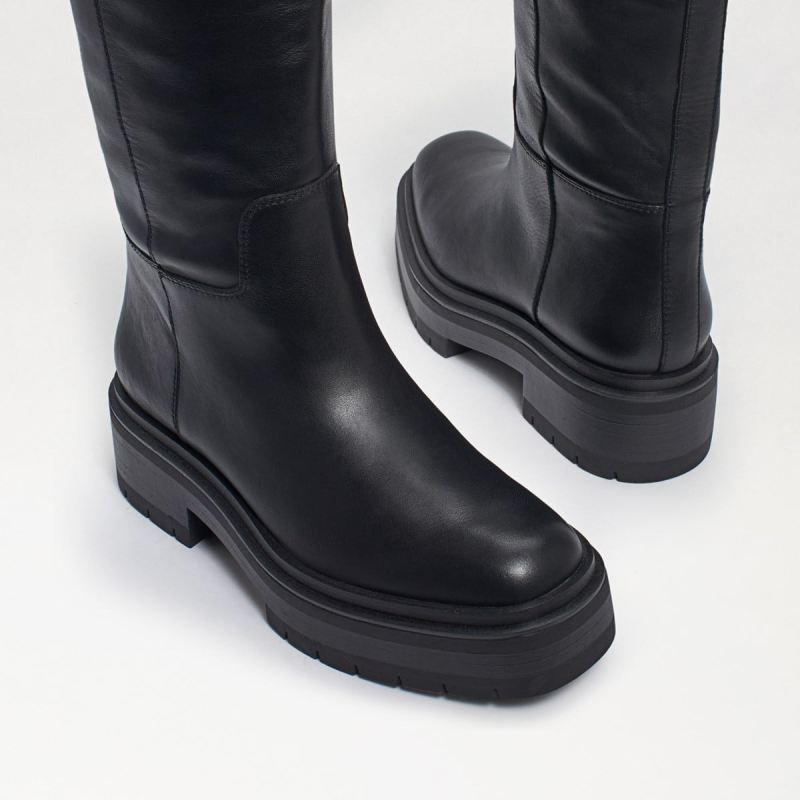 Sam Edelman Larina Tall Boot-Black Leather