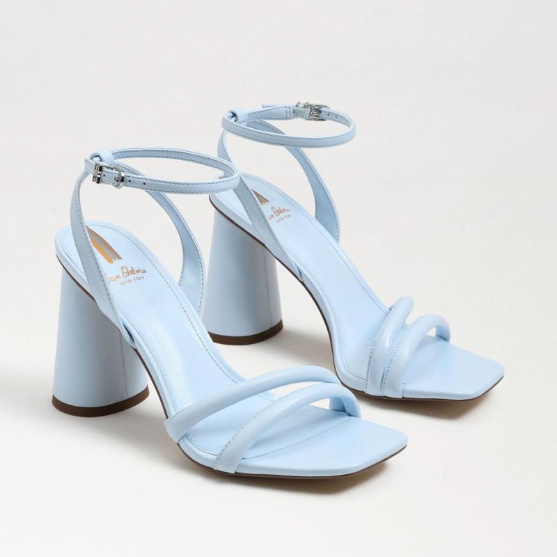 Sam Edelman Kia Block Heel Sandal-Riviera Blue Leather Sam Edelman Kia Block Heel Sandal-Riviera Blue Leather