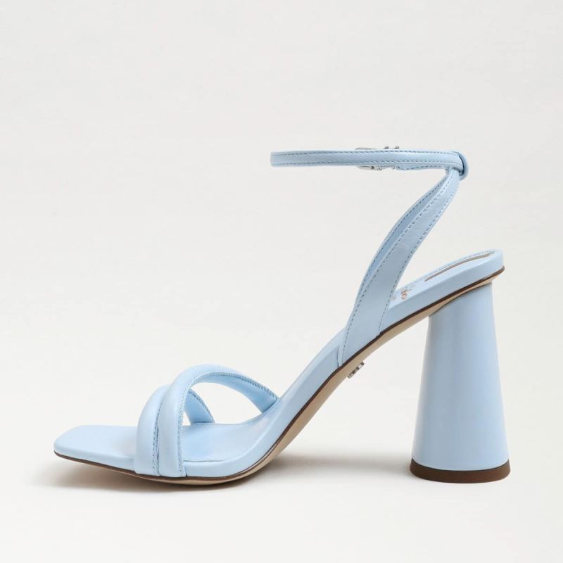 Sam Edelman Kia Block Heel Sandal-Riviera Blue Leather