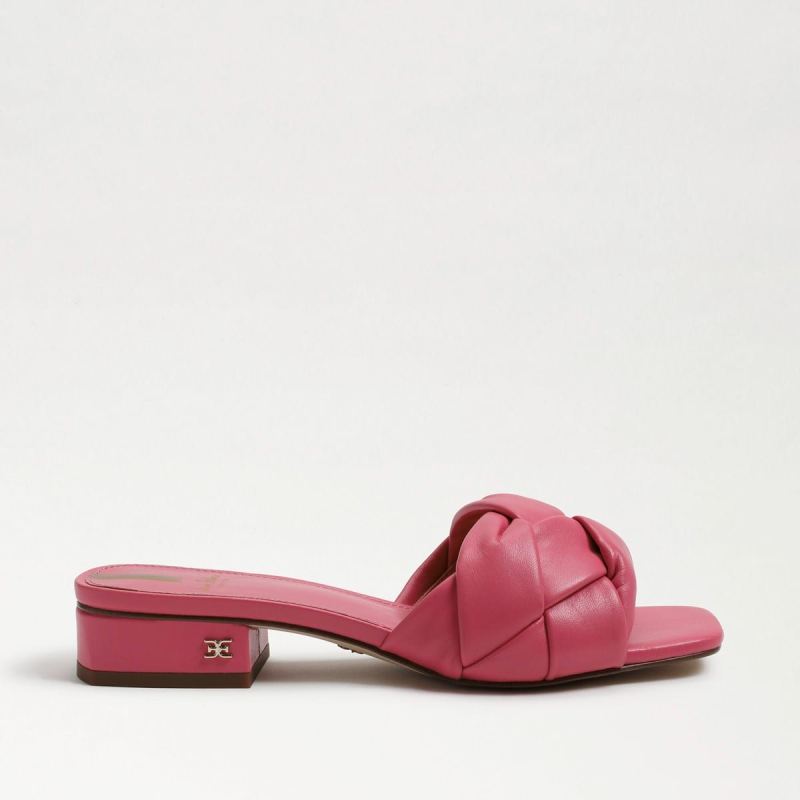 Sam Edelman Dawson Slide Sandal-Carmine Rose Leather