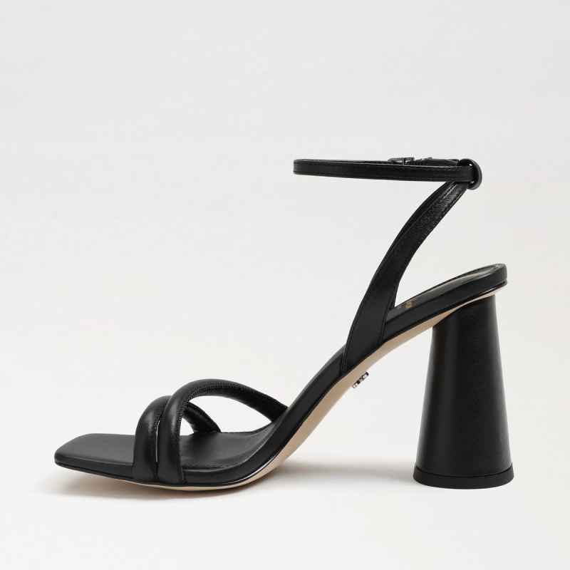 Sam Edelman Kia Block Heel Sandal-Black Leather