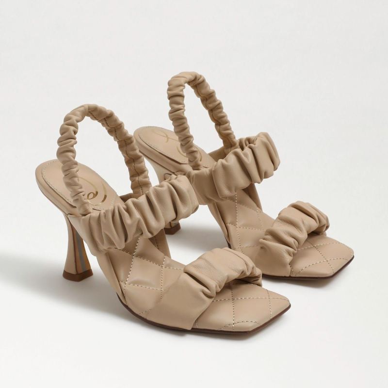 Sam Edelman Marlena Padded Strap Heel-Almond Leather Sam Edelman Marlena Padded Strap Heel-Almond Leather