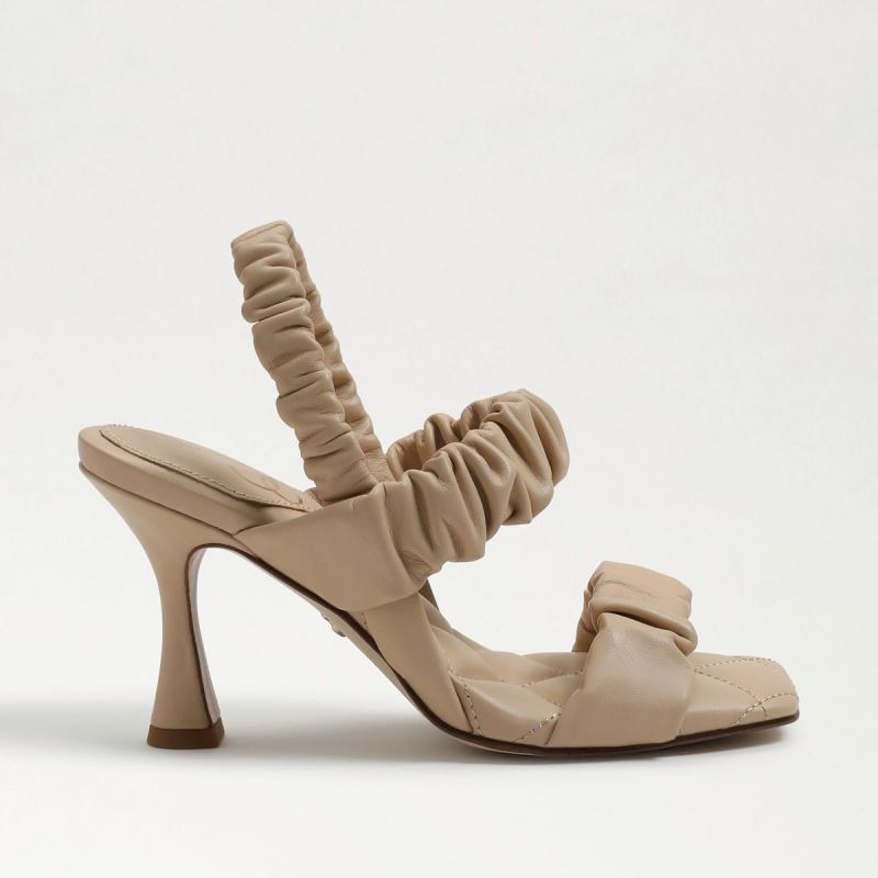 Sam Edelman Marlena Padded Strap Heel-Almond Leather