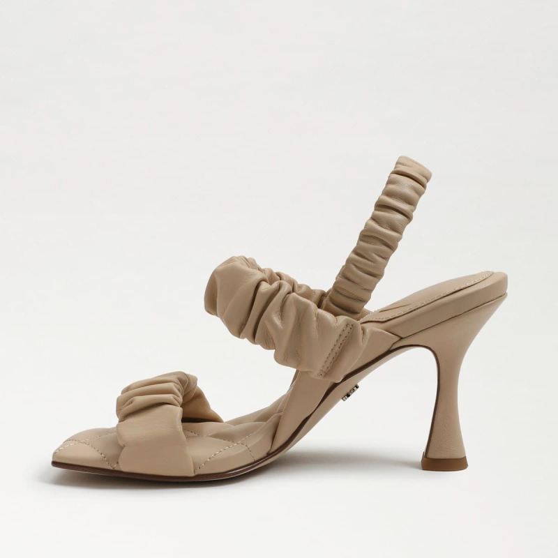 Sam Edelman Marlena Padded Strap Heel-Almond Leather