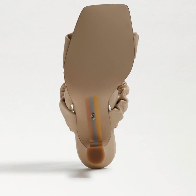 Sam Edelman Marlena Padded Strap Heel-Almond Leather