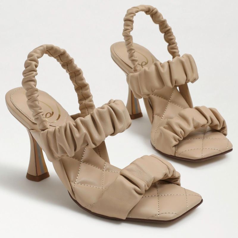 Sam Edelman Marlena Padded Strap Heel-Almond Leather
