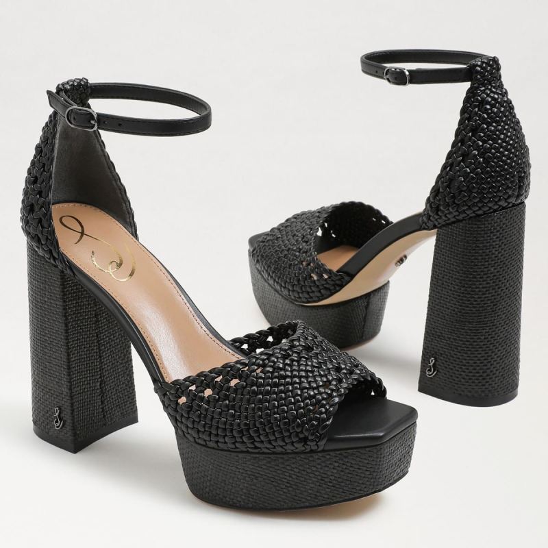 Sam Edelman Nattie Platform Heel Sandal-Black