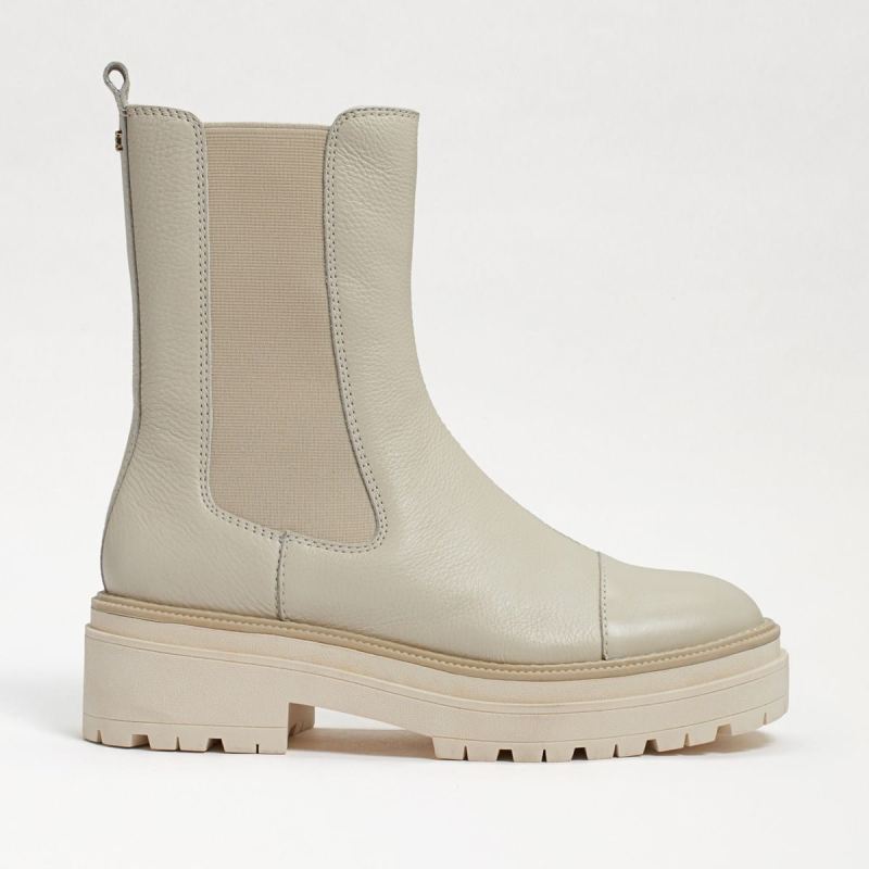 Sam Edelman Wellington Lug Sole Chelsea Boot-Modern Ivory Leathe