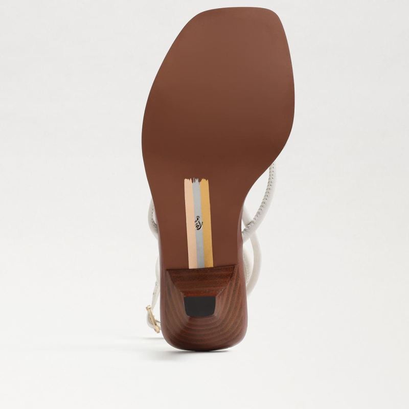 Sam Edelman Dia Strappy Kitten Heel-Panna Cotta Leather
