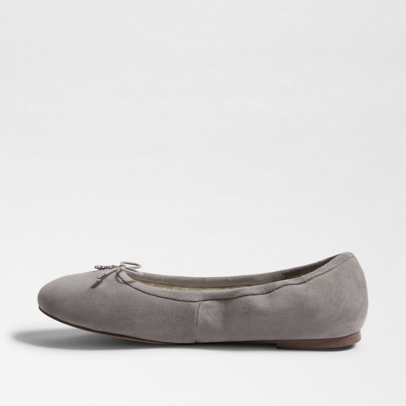 Sam Edelman Felicia Ballet Flat-Pebble Grey Suede