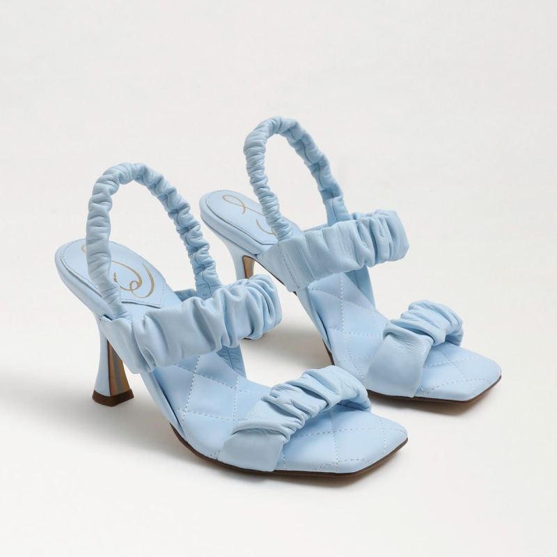 Sam Edelman Marlena Padded Strap Heel-Riviera Blue Leather Sam Edelman Marlena Padded Strap Heel-Riviera Blue Leather