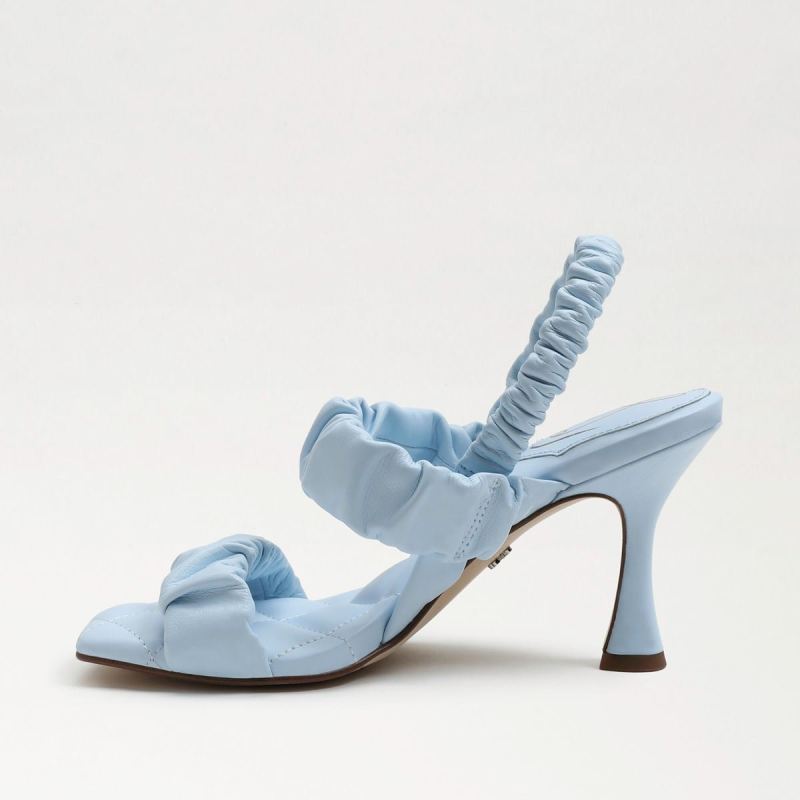 Sam Edelman Marlena Padded Strap Heel-Riviera Blue Leather