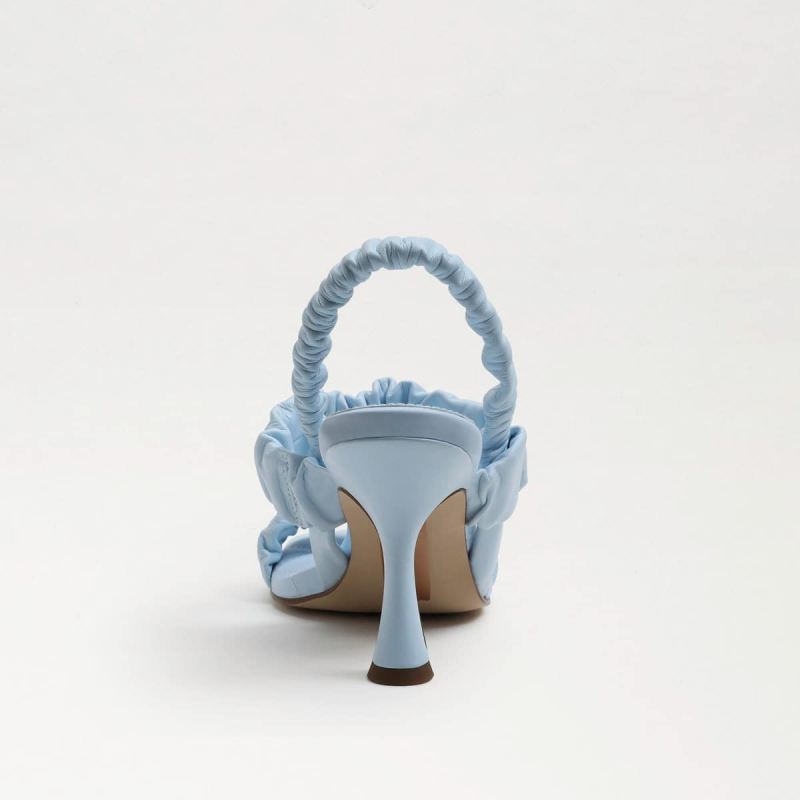 Sam Edelman Marlena Padded Strap Heel-Riviera Blue Leather