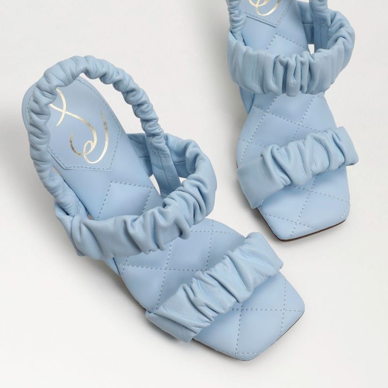 Sam Edelman Marlena Padded Strap Heel-Riviera Blue Leather