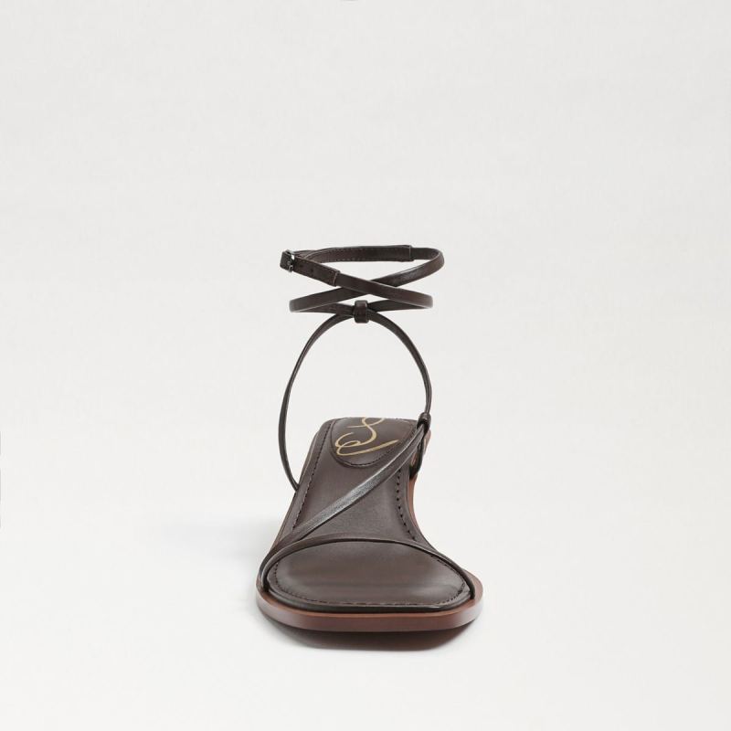 Sam Edelman Dominique Strappy Heel-Dark Chocolate Leather