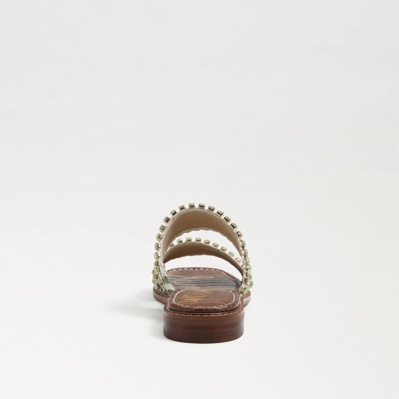 Sam Edelman Hopie Slide Sandal-Fern/Natural Zebra Linen