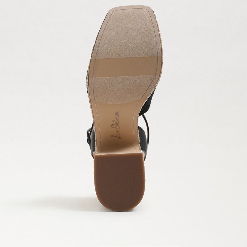 Sam Edelman Theresa Platform Block Heel-Black Linen
