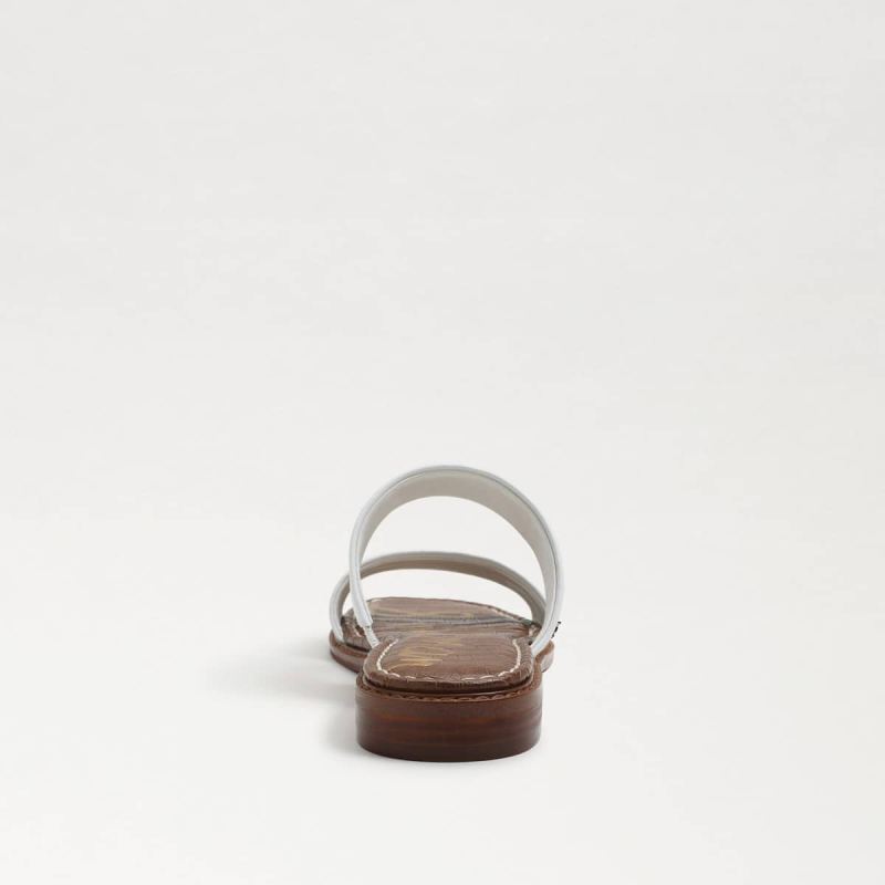 Sam Edelman Haydee Stitch Slide Sandal-White Leather