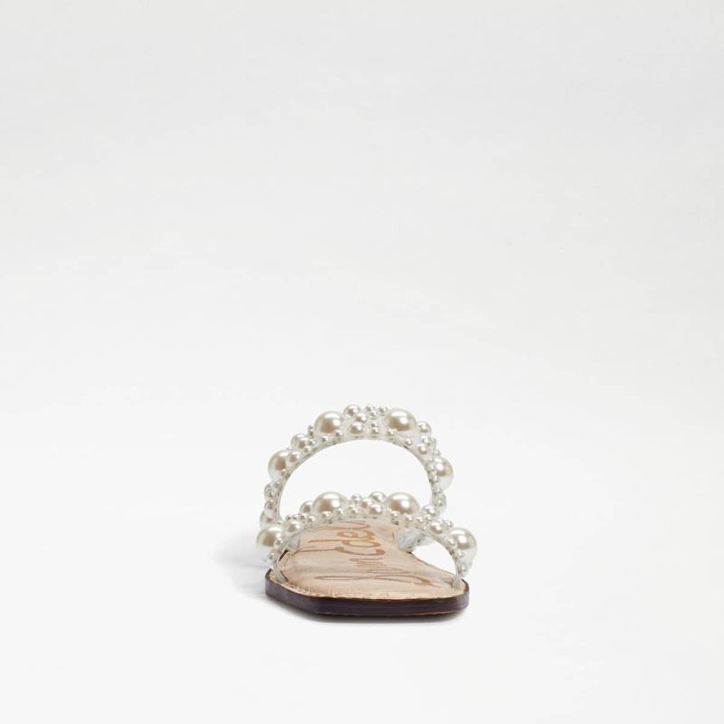 Sam Edelman Eleana Slide Sandal-Clear/Natural PVC