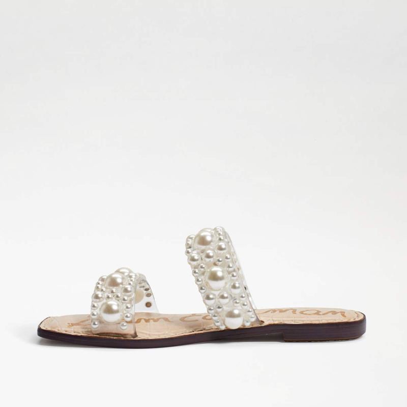 Sam Edelman Eleana Slide Sandal-Clear/Natural PVC