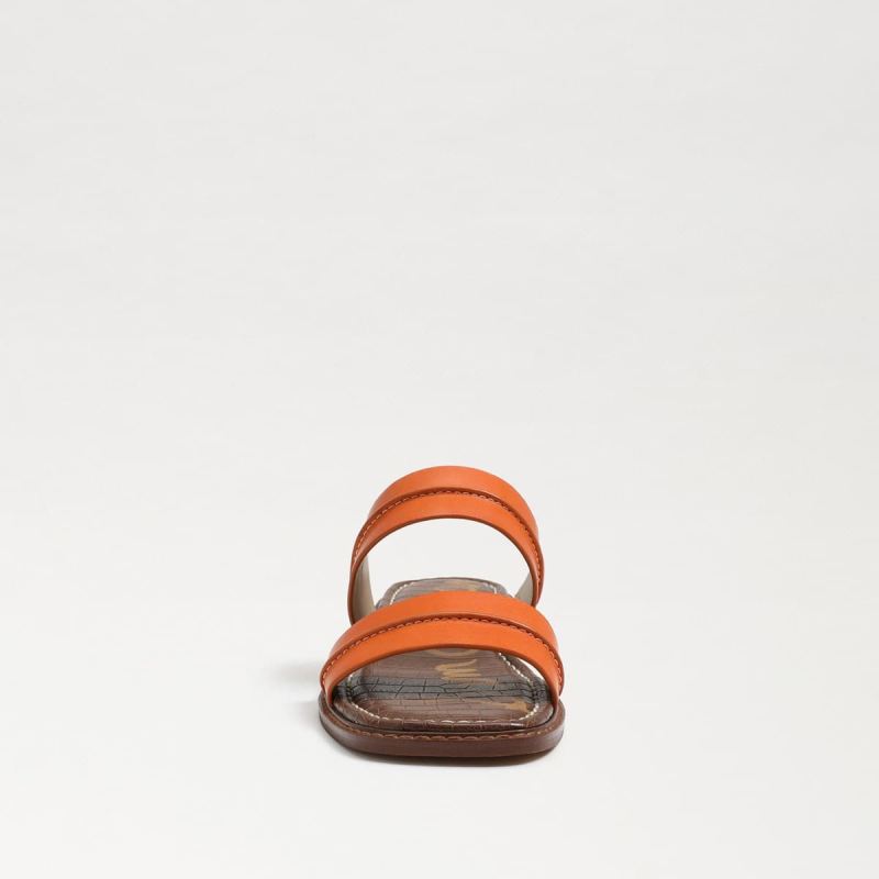Sam Edelman Haydee Stitch Slide Sandal-Classic Orange Leather