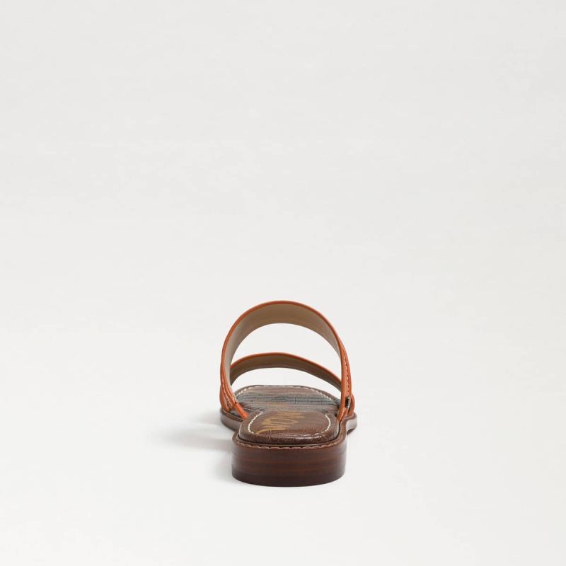 Sam Edelman Haydee Stitch Slide Sandal-Classic Orange Leather