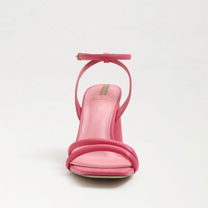Sam Edelman Kia Block Heel Sandal-Carmine Rose Leather