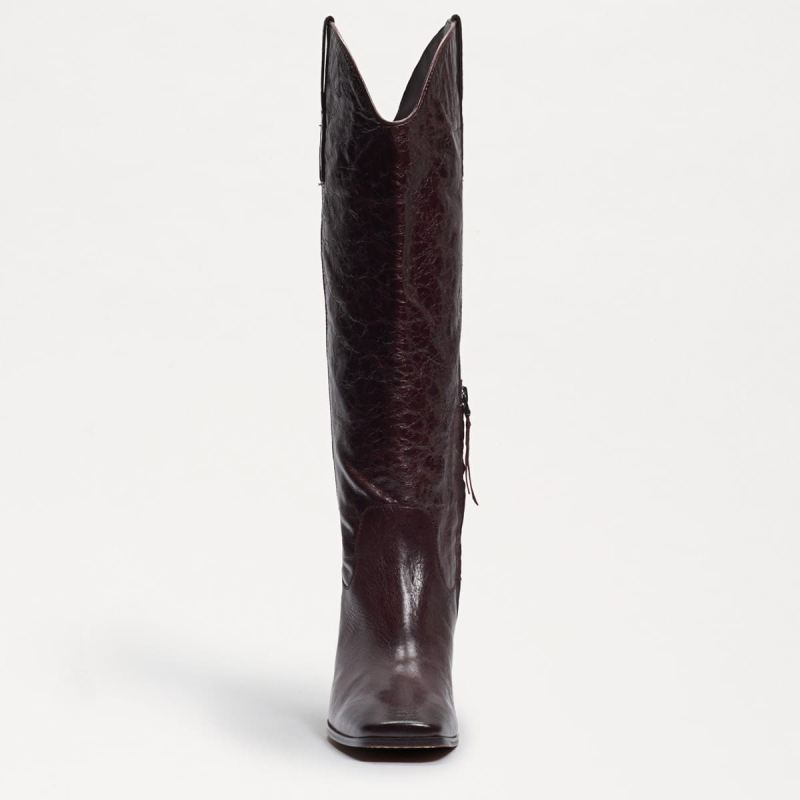 Sam Edelman Britten Western Boot-Mulled Wine Crinkled Leather