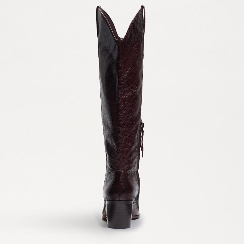 Sam Edelman Britten Western Boot-Mulled Wine Crinkled Leather